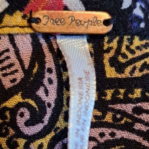 Free People Wildflower Fields Multi Color Long Sleeve Henley Top Size Small - Picture 5 of 12